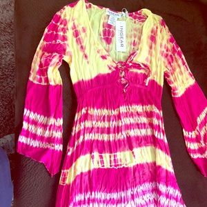 Tie dye swim cover-up